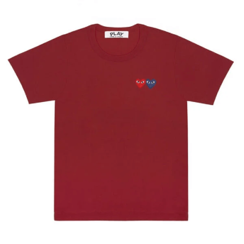 CDG-Play-Basic-T-Shirt-Two-Emblems-Burgundy.png