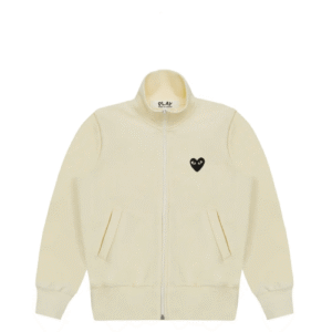 CDG Play Sweatshirt with Big Heart Ivory