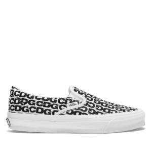 CDG Vans Slip-On Sneakers White