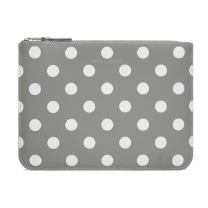 CDG Wallet Polka Dot Printed Zip Pouch Grey SA5100PD