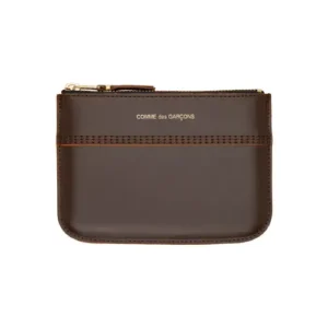 COMME des GARÇONS Brown Triple Stitch Pouch