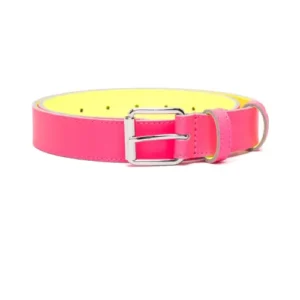 Comme Des Garçons Wallet Super Fluo leather belt fluorescent pink